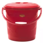 Npoly Design Bucket With Lead (Red) 25 ltr